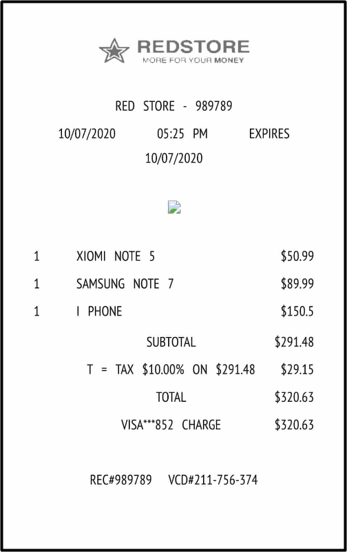 Grocery Sample Receipts 3