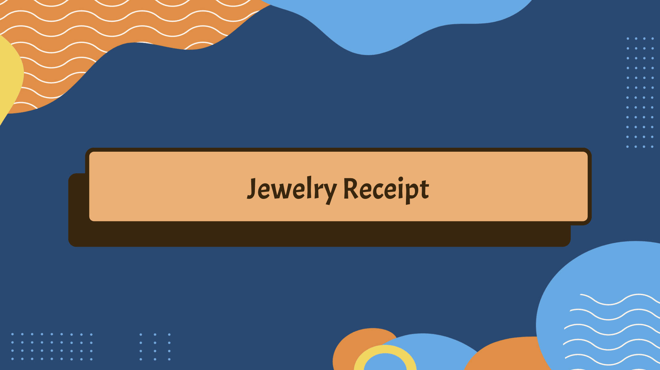 Jewelry receipt