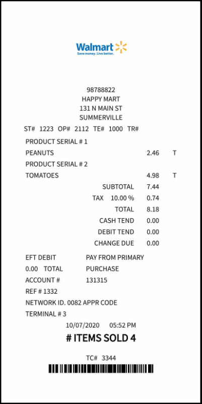 Generate Grocery Store Receipts With Customizable Templates 3747