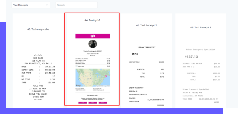 Second step to generate lyft style receipt with Receiptmakerly