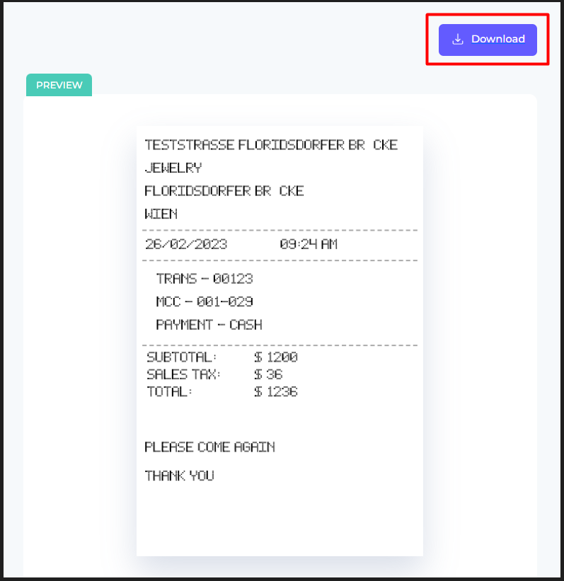 How to generate e receipt with Receiptmakerly step 4