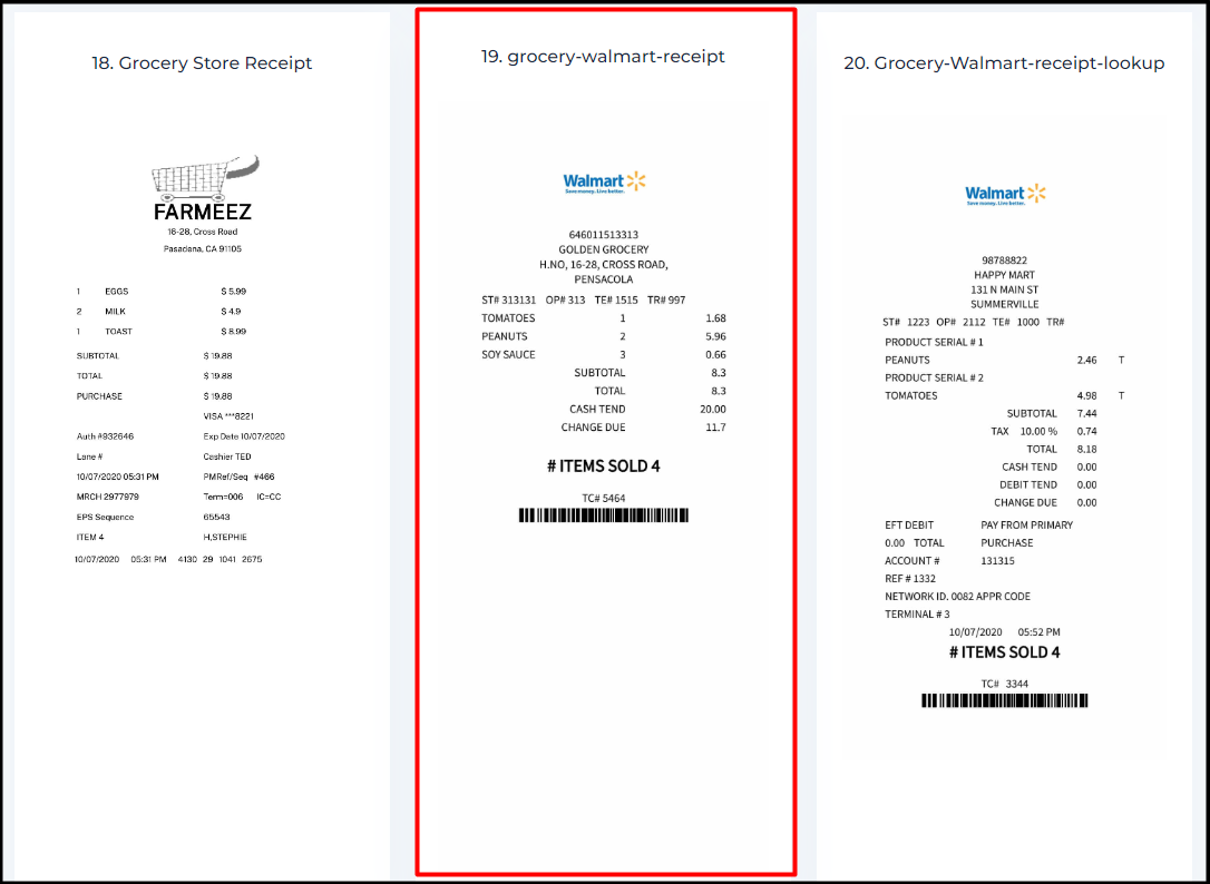 How to generate grocery receipt step 2