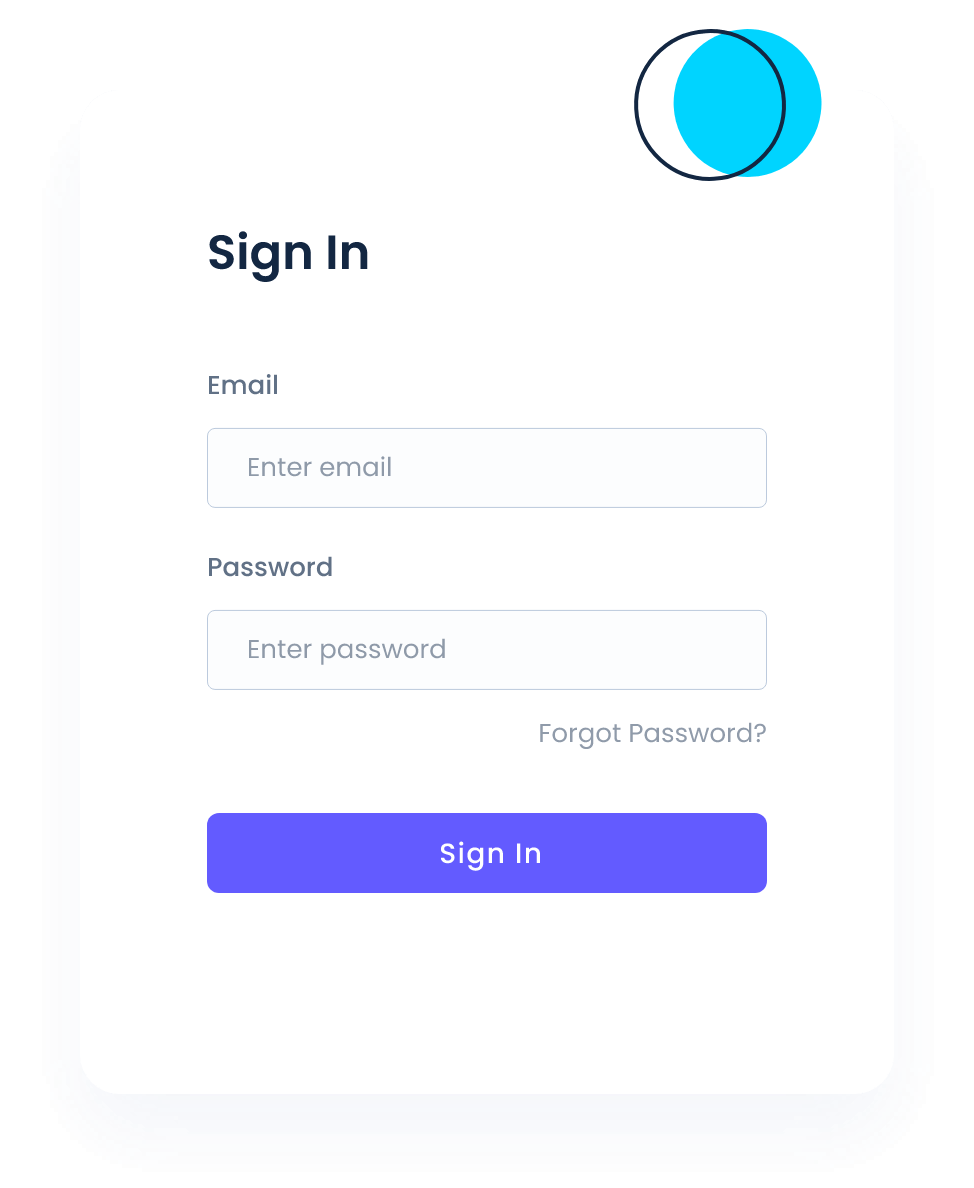 Sign In UI OfReceiptmakerly