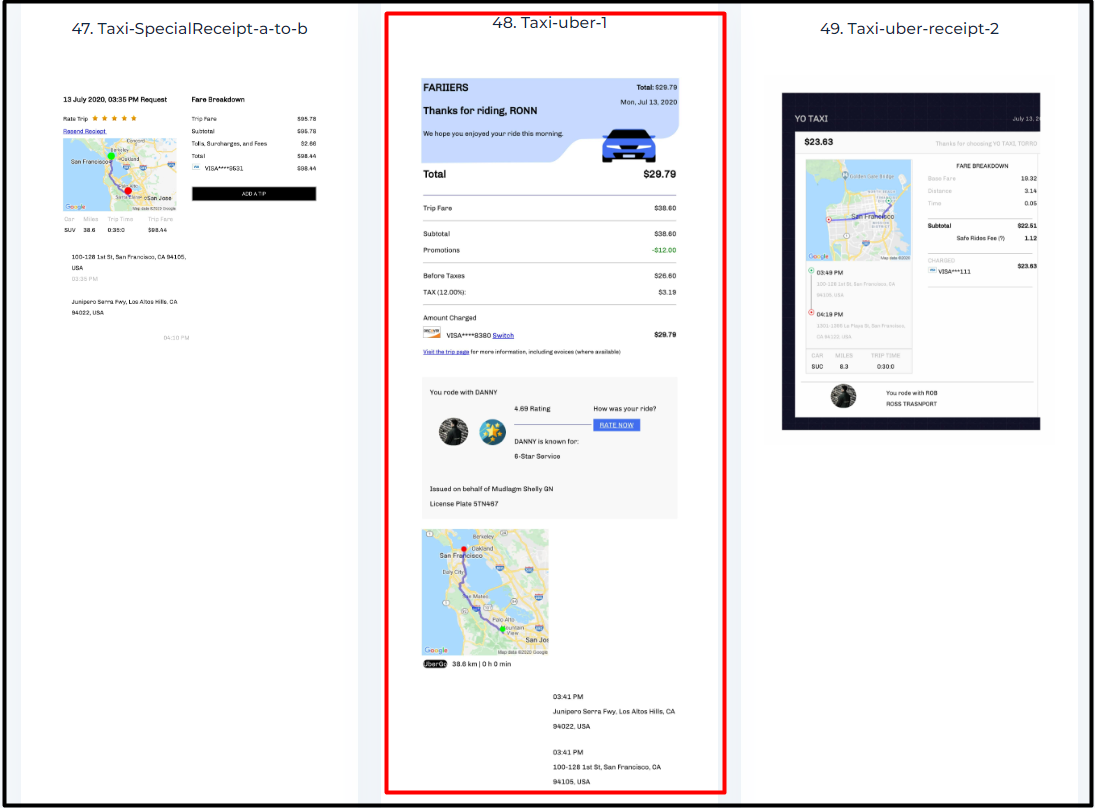 How to generate taxi receipt step 2